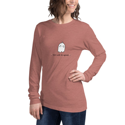 Cute Haunt Long Sleeve Shirt - Left Placement image 52: Poppy version, size S with front view, left-side angle of the Too Cute to Spook range.