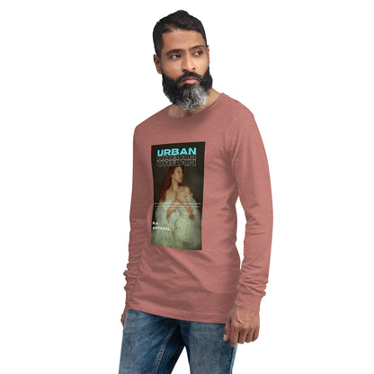 Urban Long Sleeve Shirt - Left Placement product image 16 in Navy, size L, with front view, left-side angle and left placement.