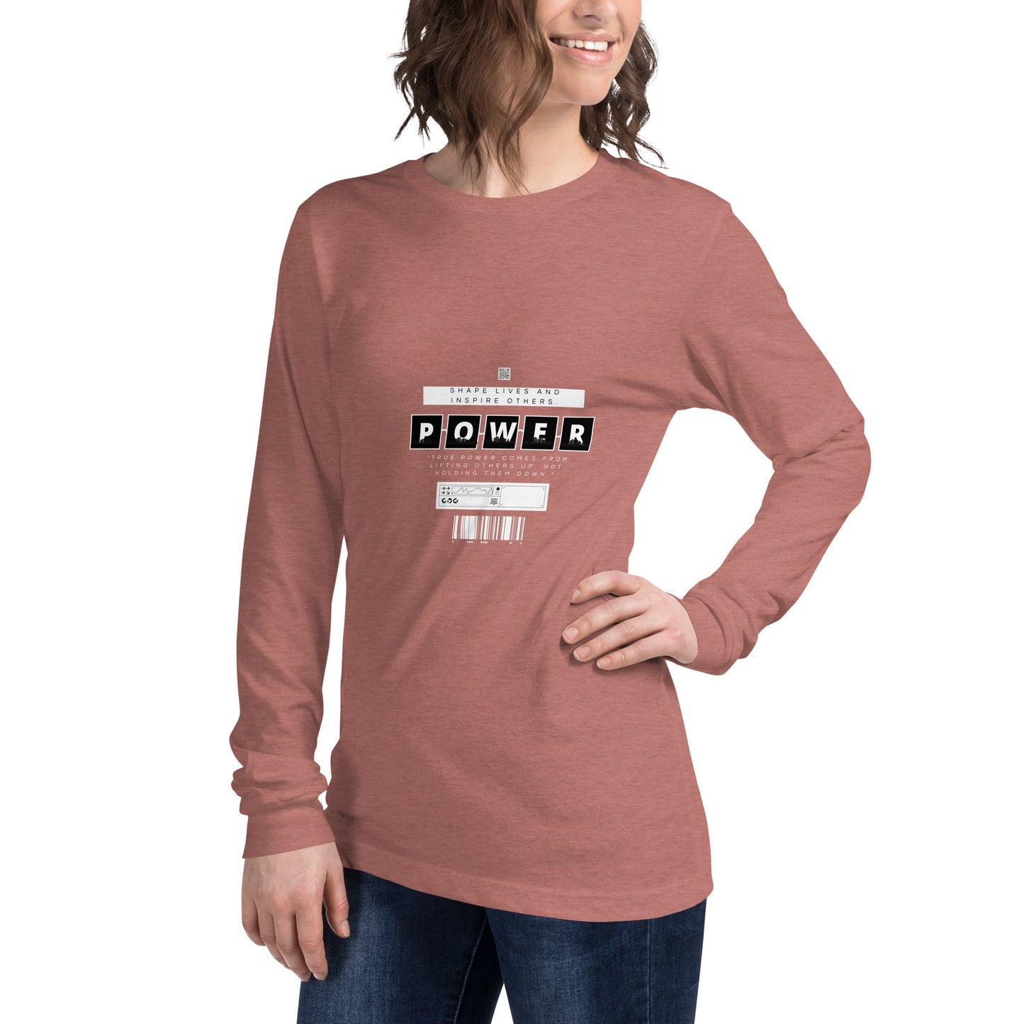 Impact Form Long Sleeve Shirt - Left Placement image 16: Navy version, size L with front view, left-side angle of the Shape Lives range.