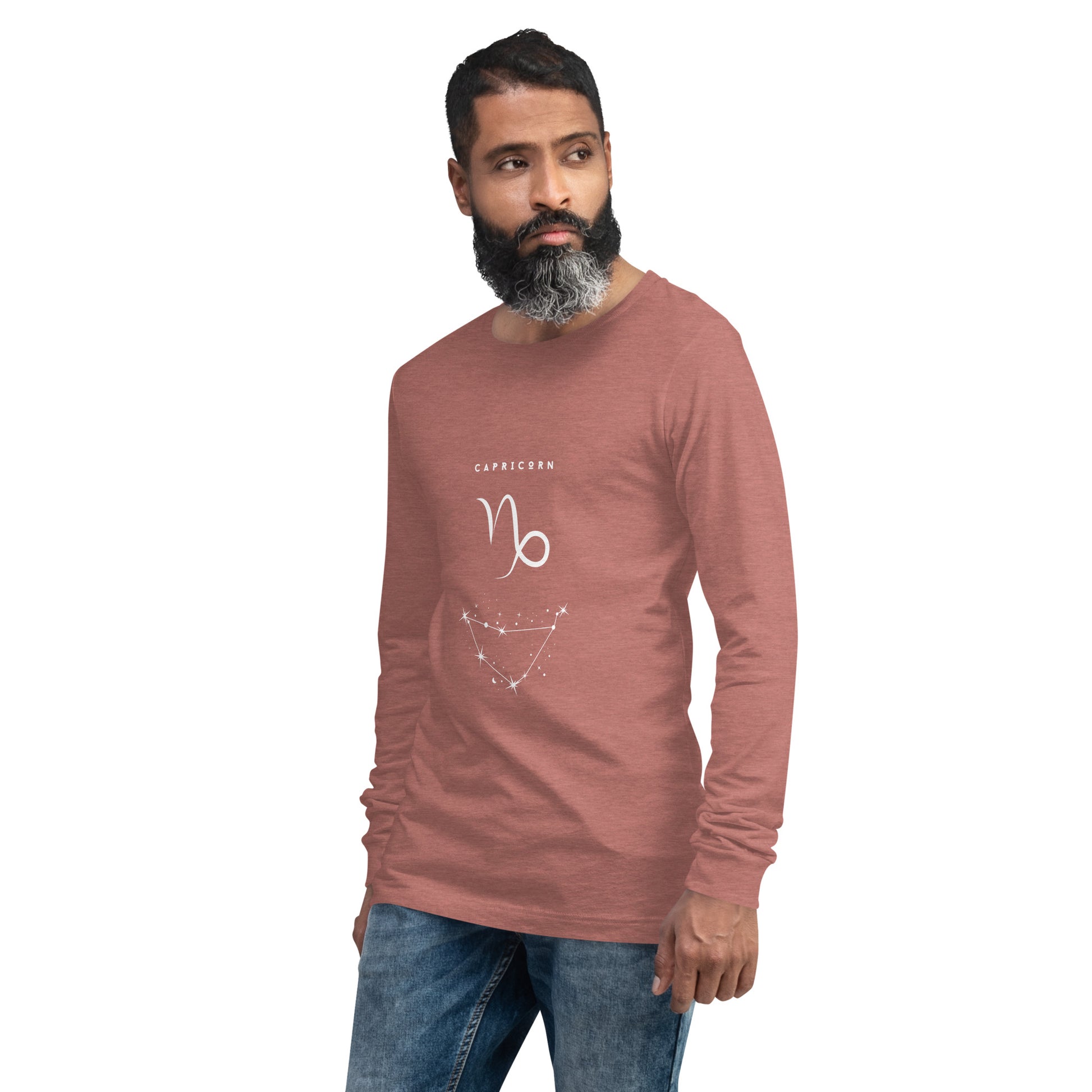 Montaire Long Sleeve Shirt image 47 in True Royal, size XL, showing front view, left-side angle for the Capricorn design.