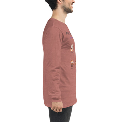 Mood Diary Long Sleeve Shirt - Left Placement product image 52 in Poppy, size S, with right-side angle and left placement.