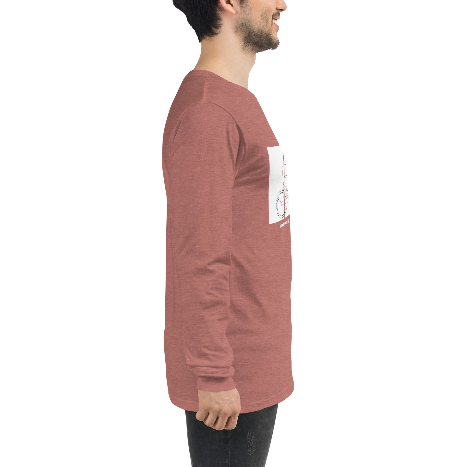 Ever After Long Sleeve Shirt - Left Placement image 52 in Poppy, size S, showing right-side angle for the Happily Ever After design.
