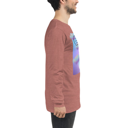Sprinkle Theory Long Sleeve Shirt - Left Placement image 52 in Poppy, size S, showing right-side angle for the You're the Sprinkle to My Cupcake design.