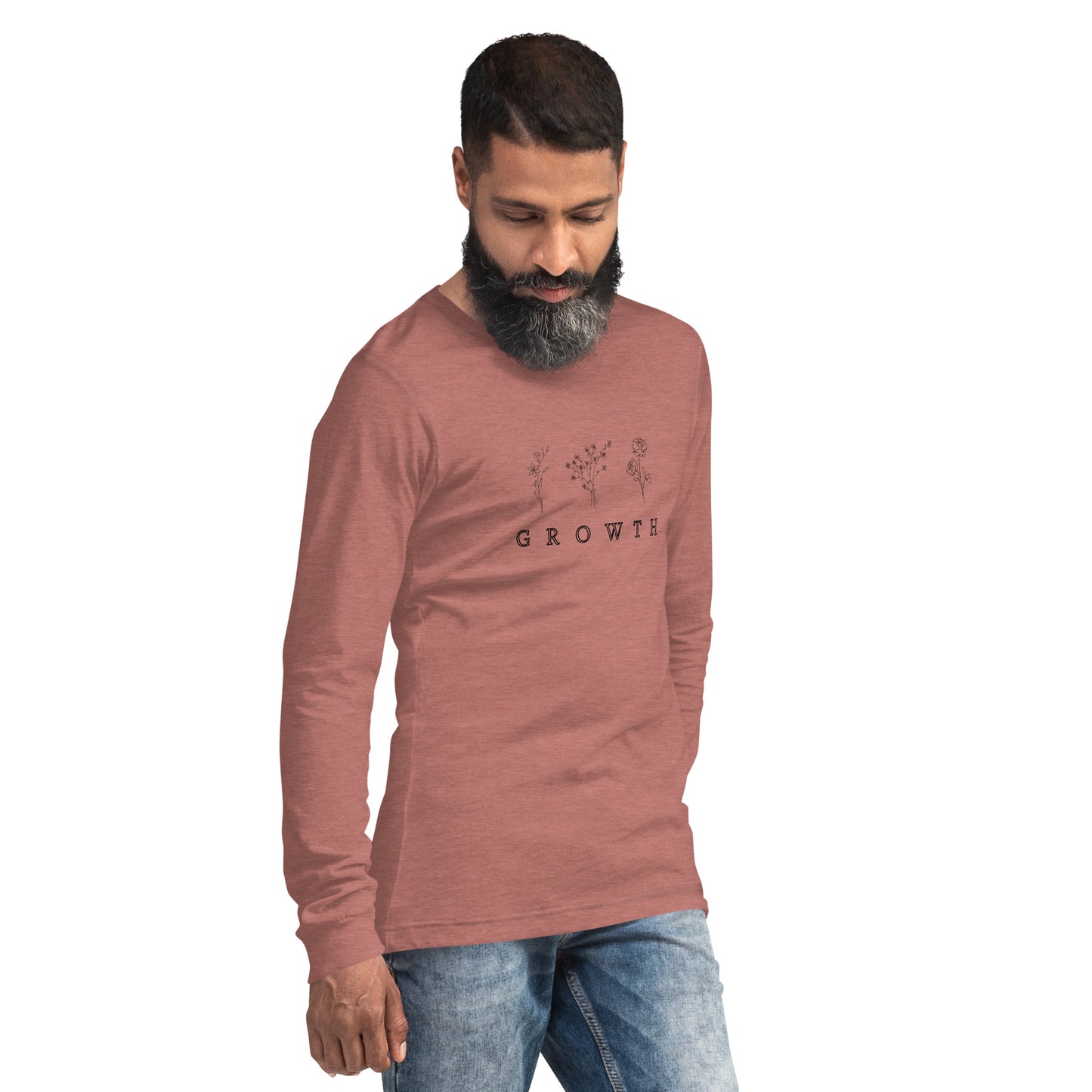Growthline Long Sleeve Shirt - Left Placement product image 36 in True Royal, size XS, with front view, right-side angle and left placement.