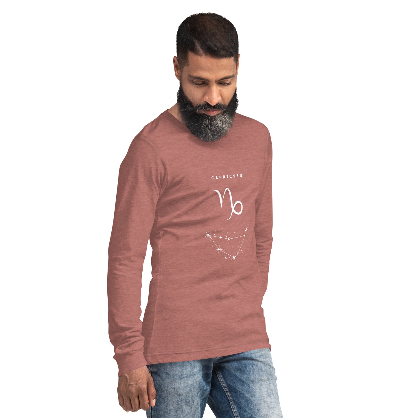 Image 48 of True Royal Montaire Long Sleeve Shirt, size 2XL, with Capricorn artwork visible in front view, right-side angle.