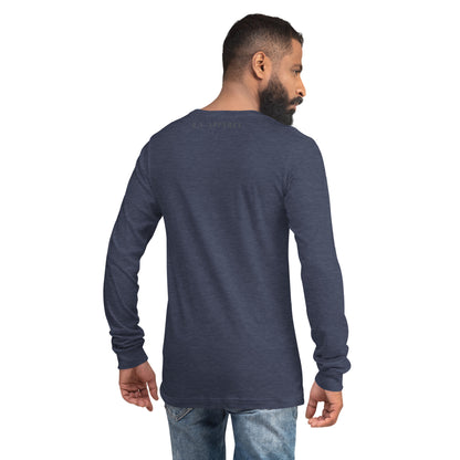 After Five Long Sleeve Shirt - Left Placement image 20: Heather Deep Teal version, size S with back view of the 5 O'Clock range.