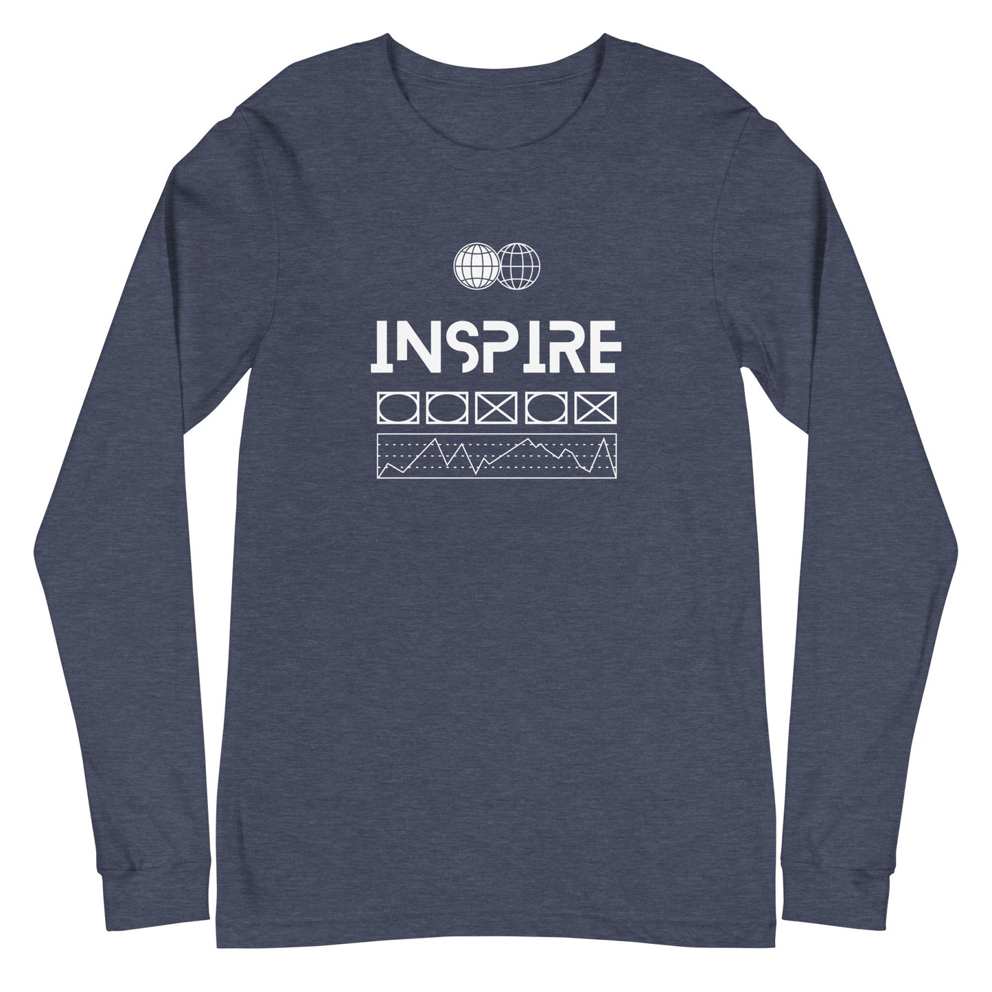 Inspireline Long Sleeve Shirt - Left Placement by R.A. Apparel, image 8, front view, Black, size S, left placement.