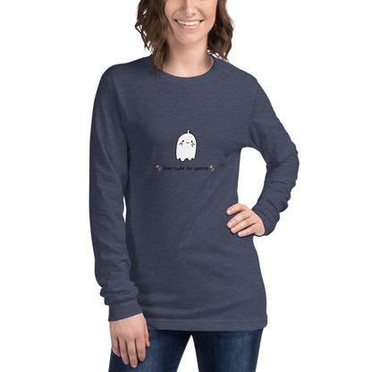 Cute Haunt Long Sleeve Shirt - Left Placement product image 79 in Athletic Heather, size L, with front view and left placement.