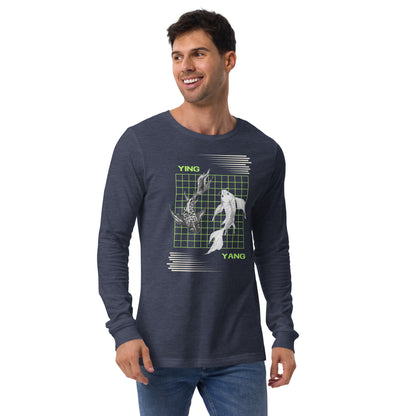 Equinoxe Long Sleeve Shirt image 17: Maroon version, size M with front view of the Ying and Yang range.