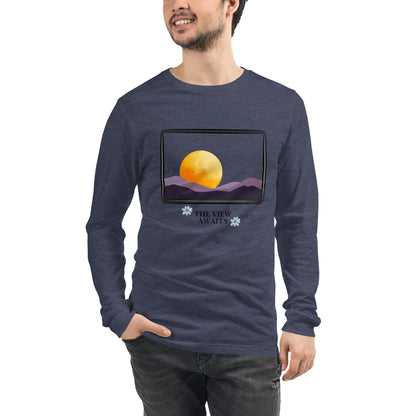 Avenor Long Sleeve Shirt product image 49 in Heather Deep Teal, size XL, with front view and design placement.