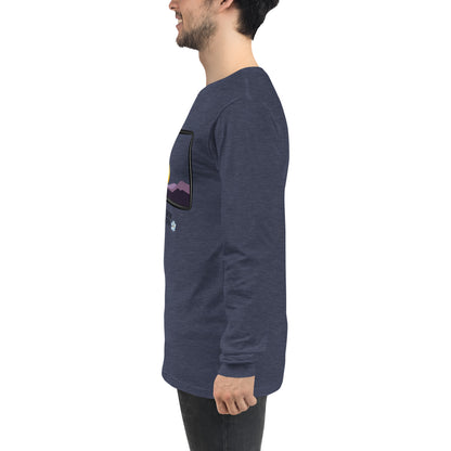 Avenor Long Sleeve Shirt by R.A. Apparel, image 51, left-side angle, Military Green, size S, design placement.