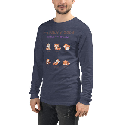 Mood Diary Long Sleeve Shirt - Left Placement image 83 in Sand Dune, size M, showing front view, left-side angle for the My Daily Moods design.