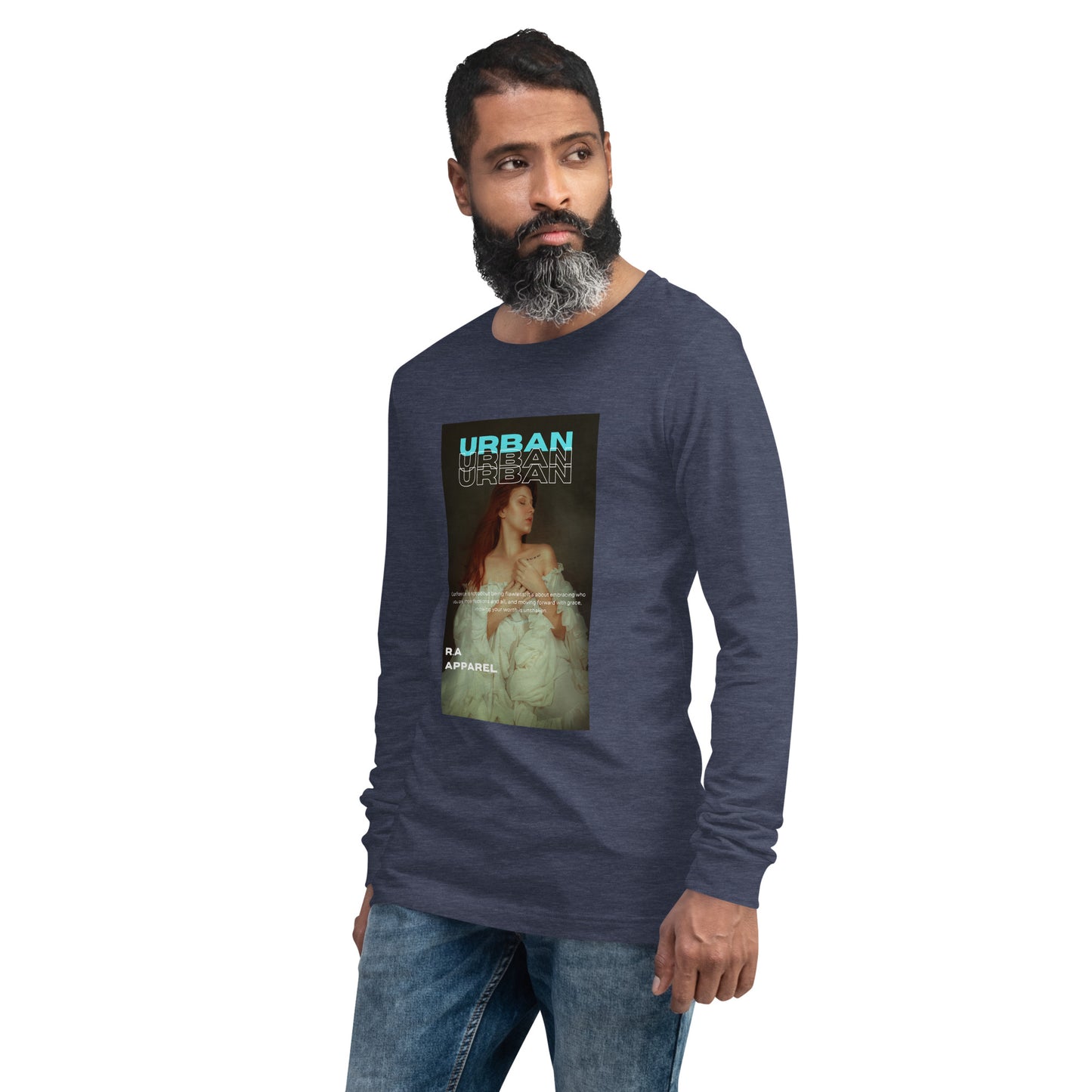 Urban Long Sleeve Shirt - Left Placement image 26 in Red, size S, showing front view, left-side angle for the Urban design.