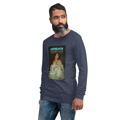 Urban Long Sleeve Shirt - Left Placement image 26 in Red, size S, showing front view, left-side angle for the Urban design.