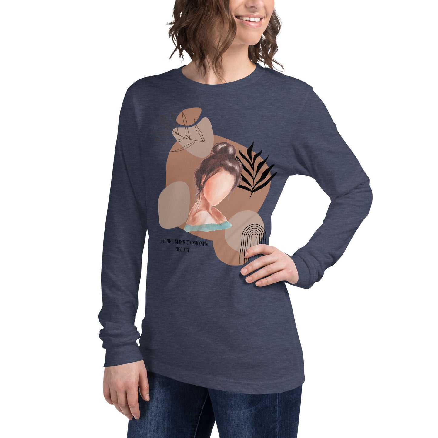 Image 23 of True Royal Blind Signal Long Sleeve Shirt - Left Placement 38, size XL, with We Are Blind artwork visible in front view, left-side angle.