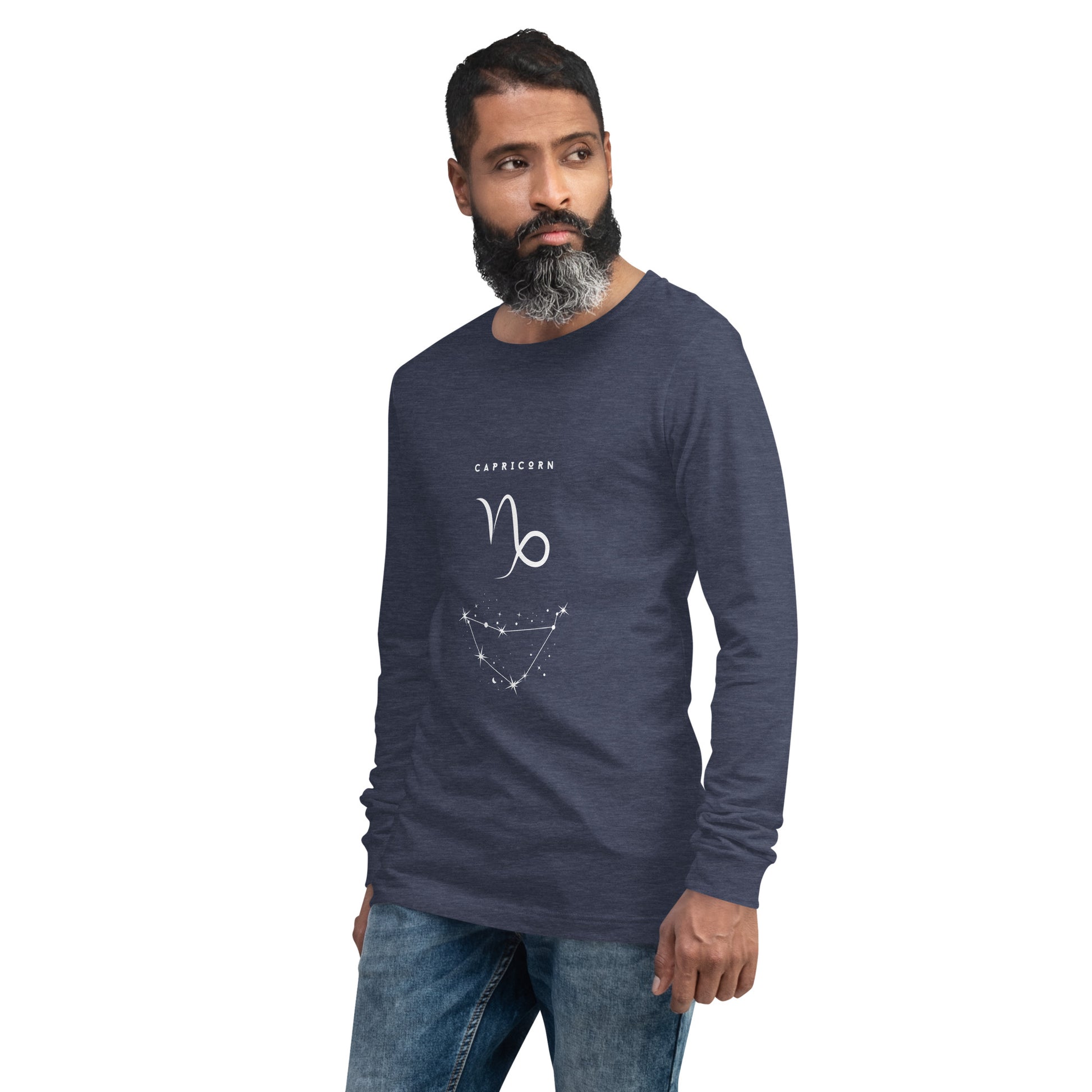 Montaire Long Sleeve Shirt by R.A. Apparel, image 35, front view, left-side angle, Heather Forest, size XL, design placement.