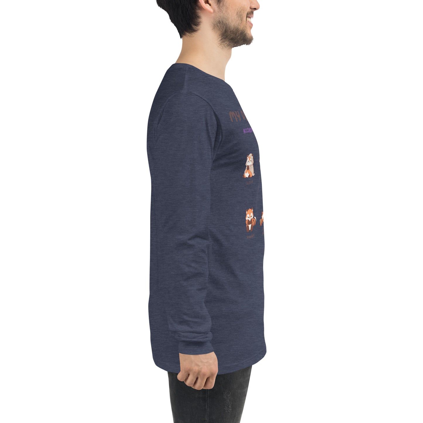 Mood Diary Long Sleeve Shirt - Left Placement image 82 in Sand Dune, size S, showing right-side angle for the My Daily Moods design.