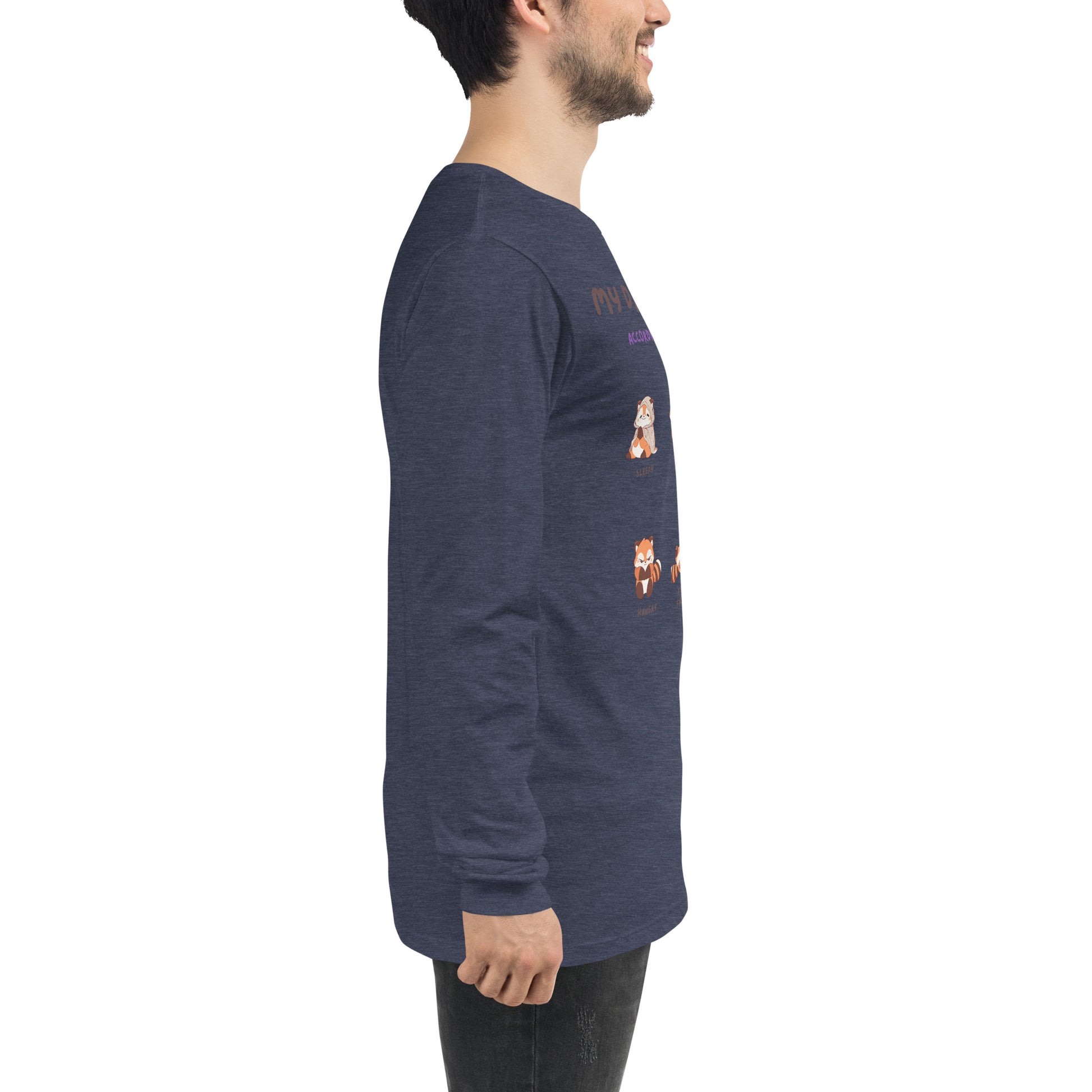 Mood Diary Long Sleeve Shirt - Left Placement image 82 in Sand Dune, size S, showing right-side angle for the My Daily Moods design.