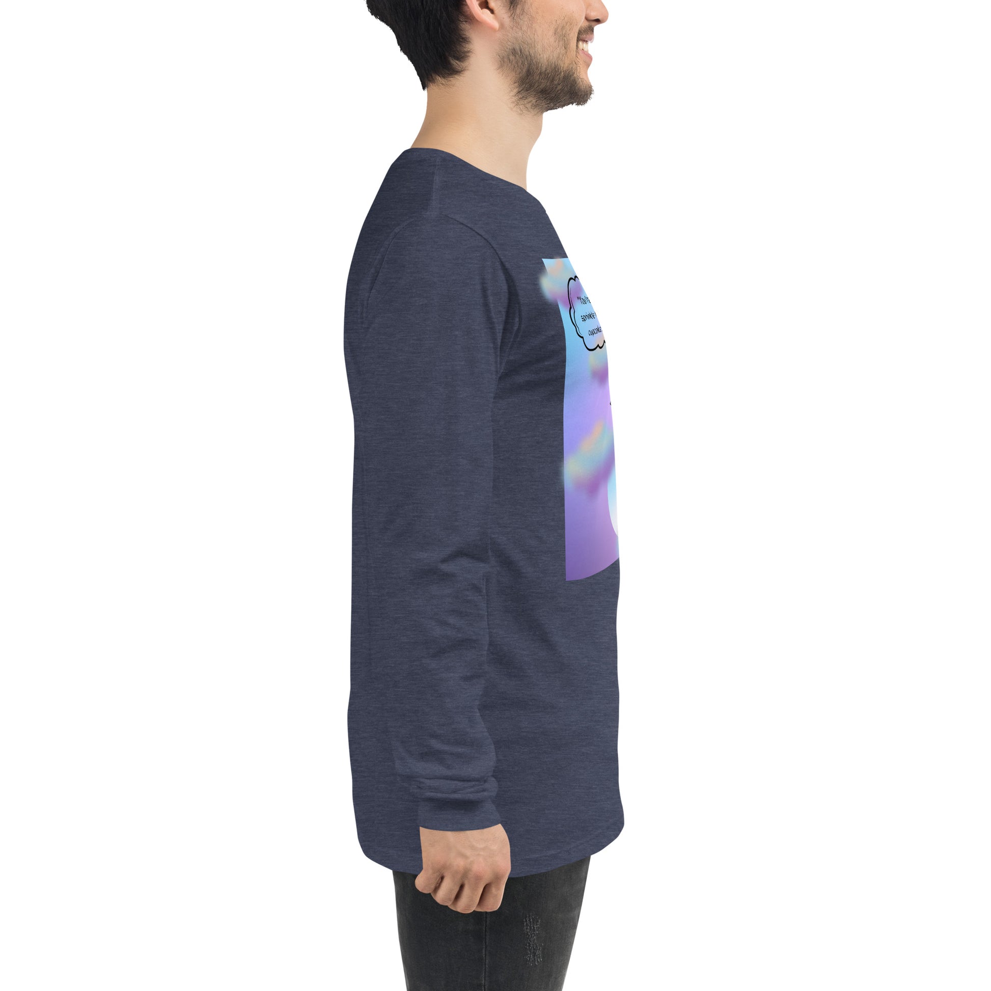 Sprinkle Theory Long Sleeve Shirt - Left Placement by R.A. Apparel, image 82, right-side angle, Sand Dune, size S, left placement.