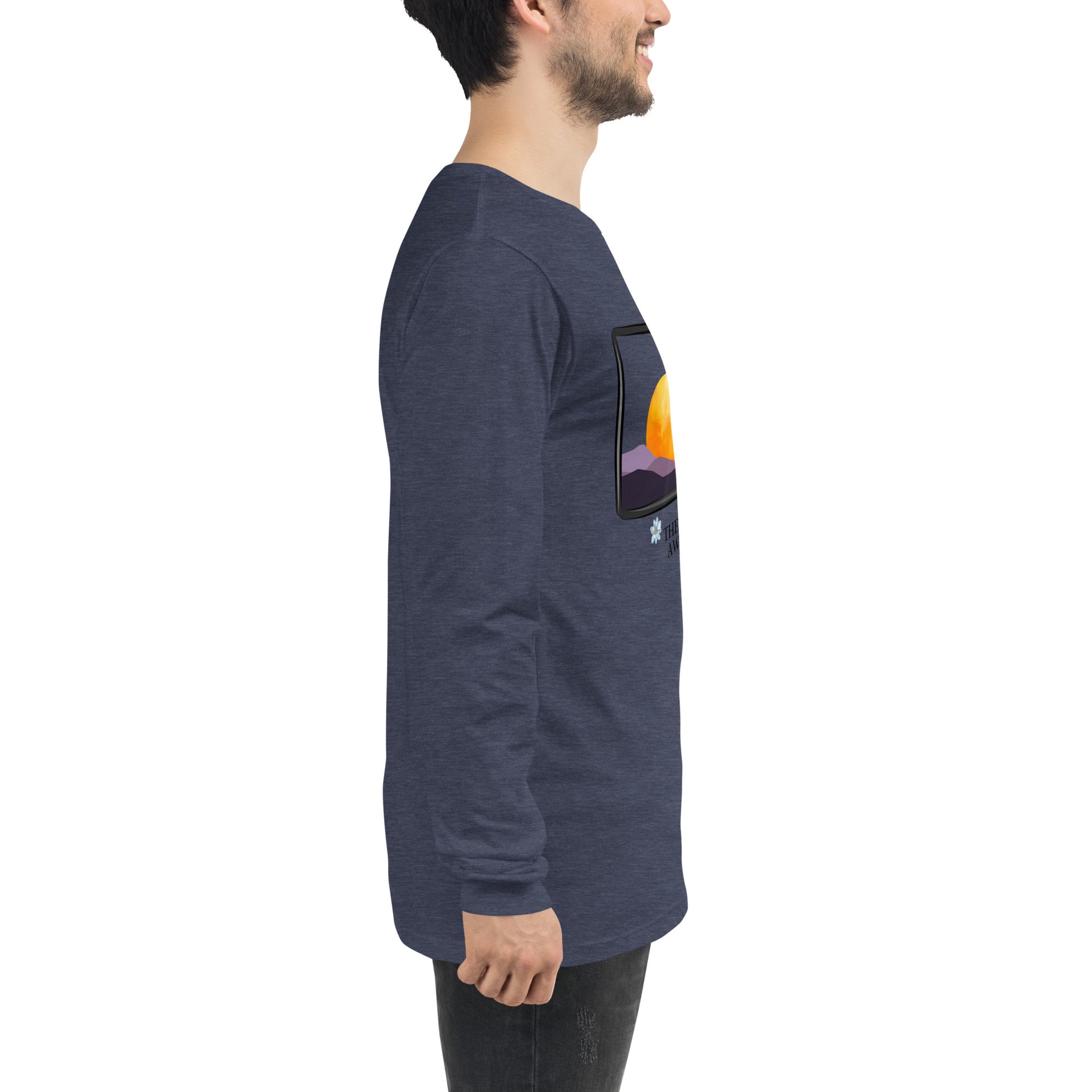 Avenor Long Sleeve Shirt by R.A. Apparel, image 52, right-side angle, Military Green, size M, design placement.