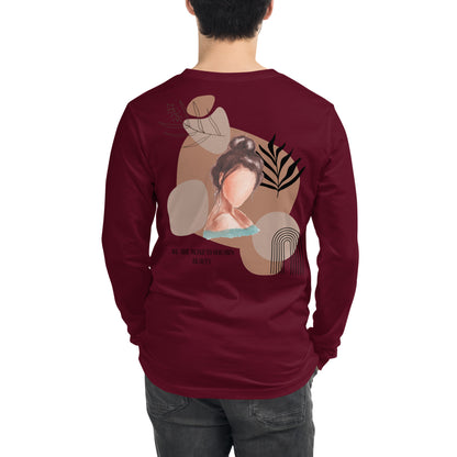 Blind Signal Long Sleeve Shirt - Left Placement 39 image 3 in Navy, size M, showing back view for the We Are Blind design.