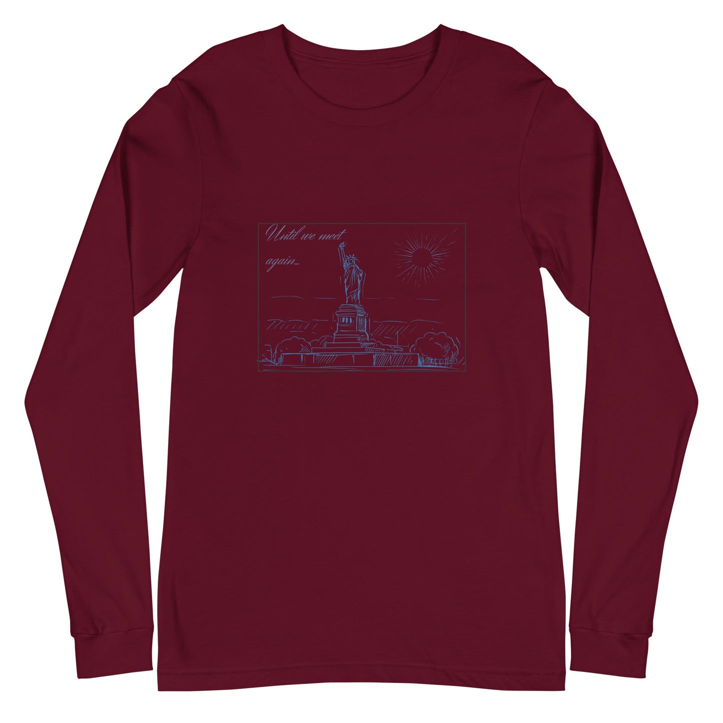 Farewell Bloom Long Sleeve Shirt - Left Placement product image 4 in Black Heather, size L, with front view and left placement.
