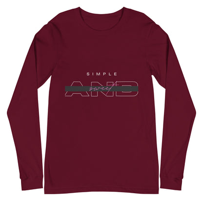 Image 5 of Black Heather Sweet Minimal Long Sleeve Shirt - Left Placement, size XL, with Simple and Sweet artwork visible in front view.