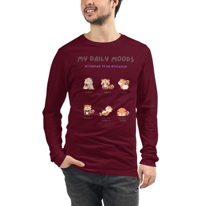 Mood Diary Long Sleeve Shirt - Left Placement image 13 in Navy, size M, showing front view for the My Daily Moods design.