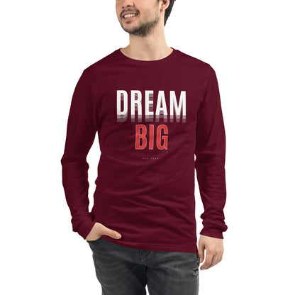 Skyline Dream Long Sleeve Shirt - Left Placement image 5 in Black Heather, size XL, showing front view for the Dream Big design.