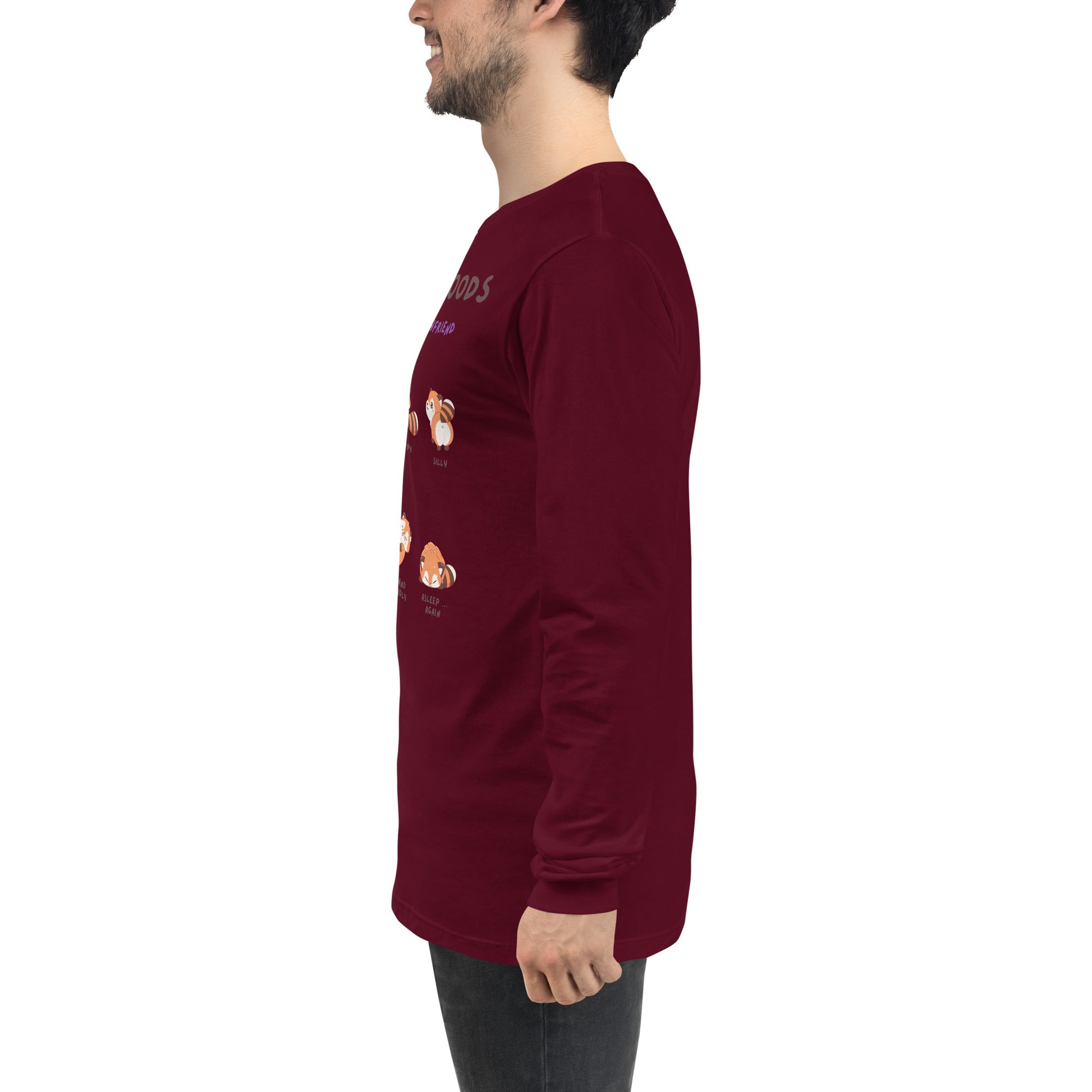 Mood Diary Long Sleeve Shirt - Left Placement image 15: Navy version, size XL with left-side angle of the My Daily Moods range.