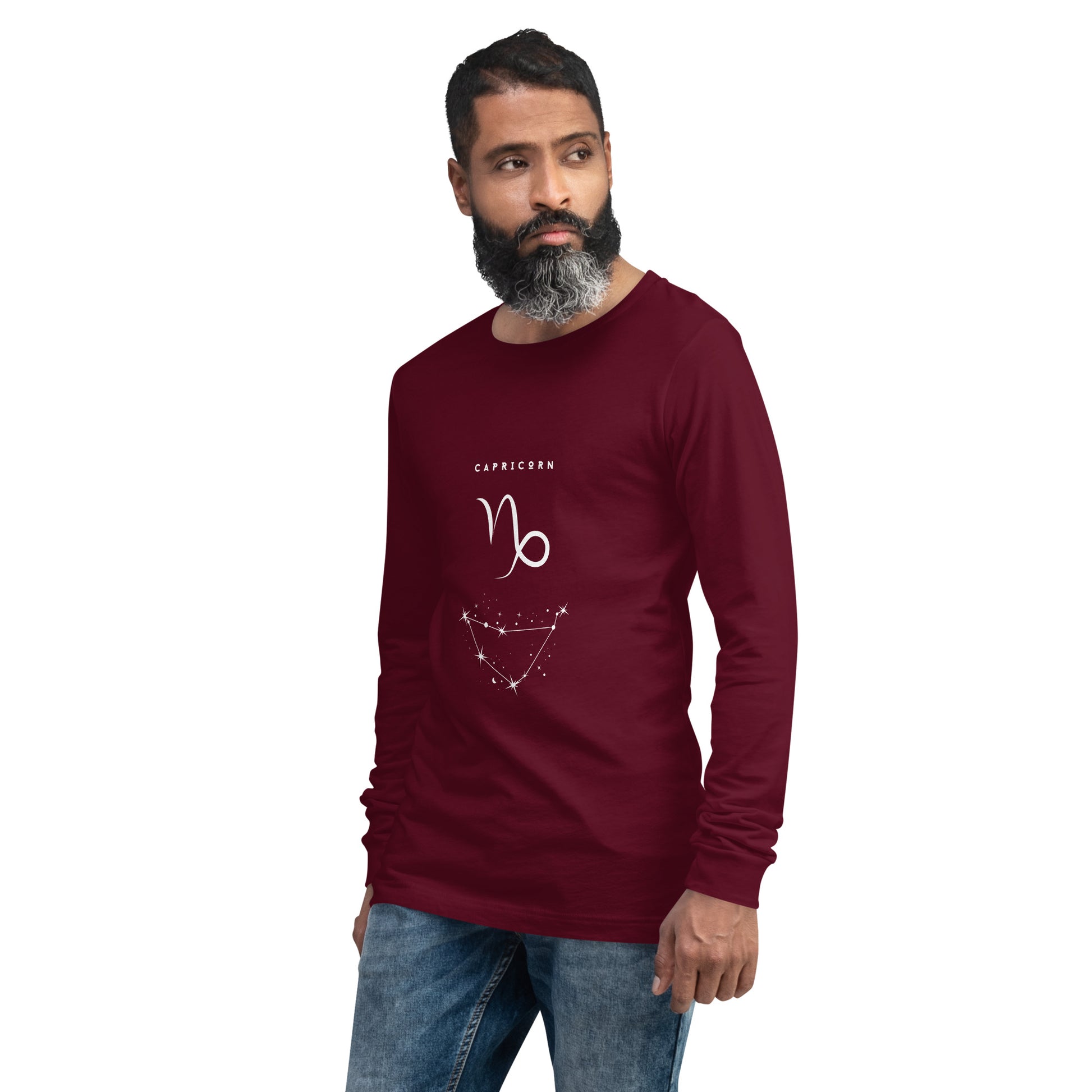 Montaire Long Sleeve Shirt by R.A. Apparel, image 15, front view, left-side angle, Navy, size M, design placement.