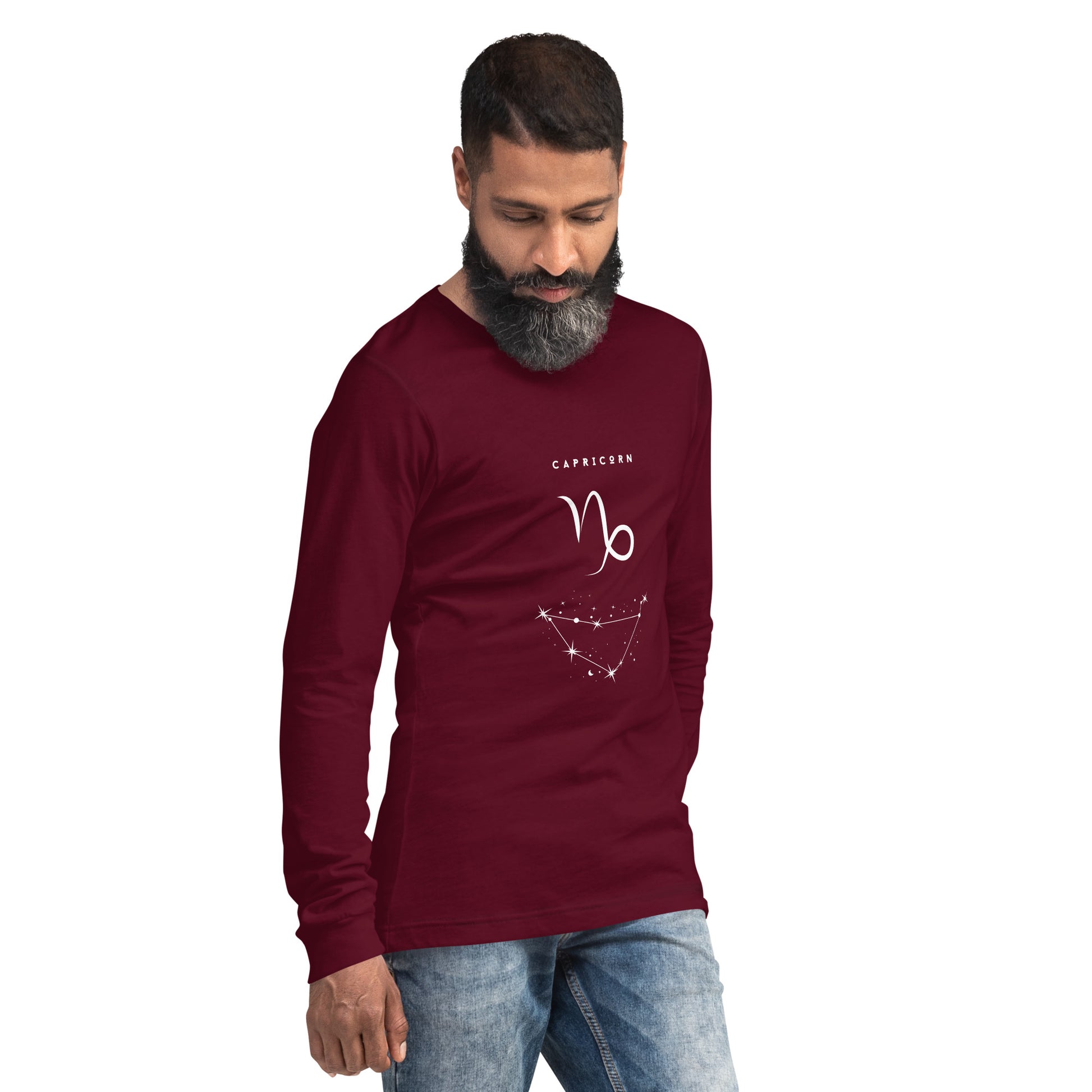Montaire Long Sleeve Shirt by R.A. Apparel, image 16, front view, right-side angle, Navy, size L, design placement.