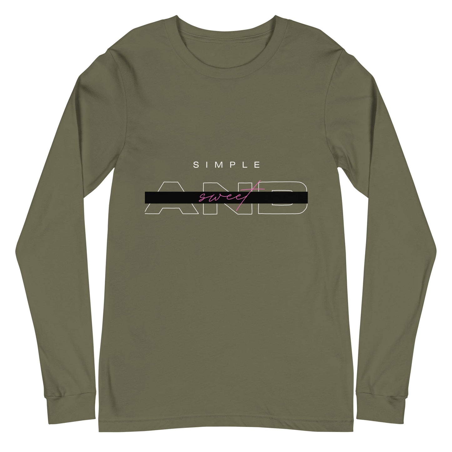 Sweet Minimal Long Sleeve Shirt - Left Placement image 13 in Navy, size XS, showing front view for the Simple and Sweet design.