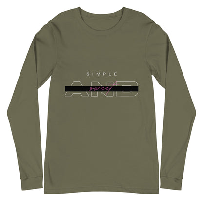 Sweet Minimal Long Sleeve Shirt - Left Placement image 13 in Navy, size XS, showing front view for the Simple and Sweet design.