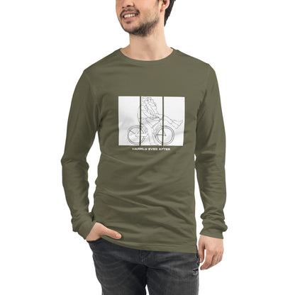 Image 19 of Maroon Ever After Long Sleeve Shirt - Left Placement, size L, with Happily Ever After artwork visible in front view.