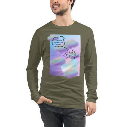 Sprinkle Theory Long Sleeve Shirt - Left Placement image 19 in Maroon, size L, showing front view for the You're the Sprinkle to My Cupcake design.