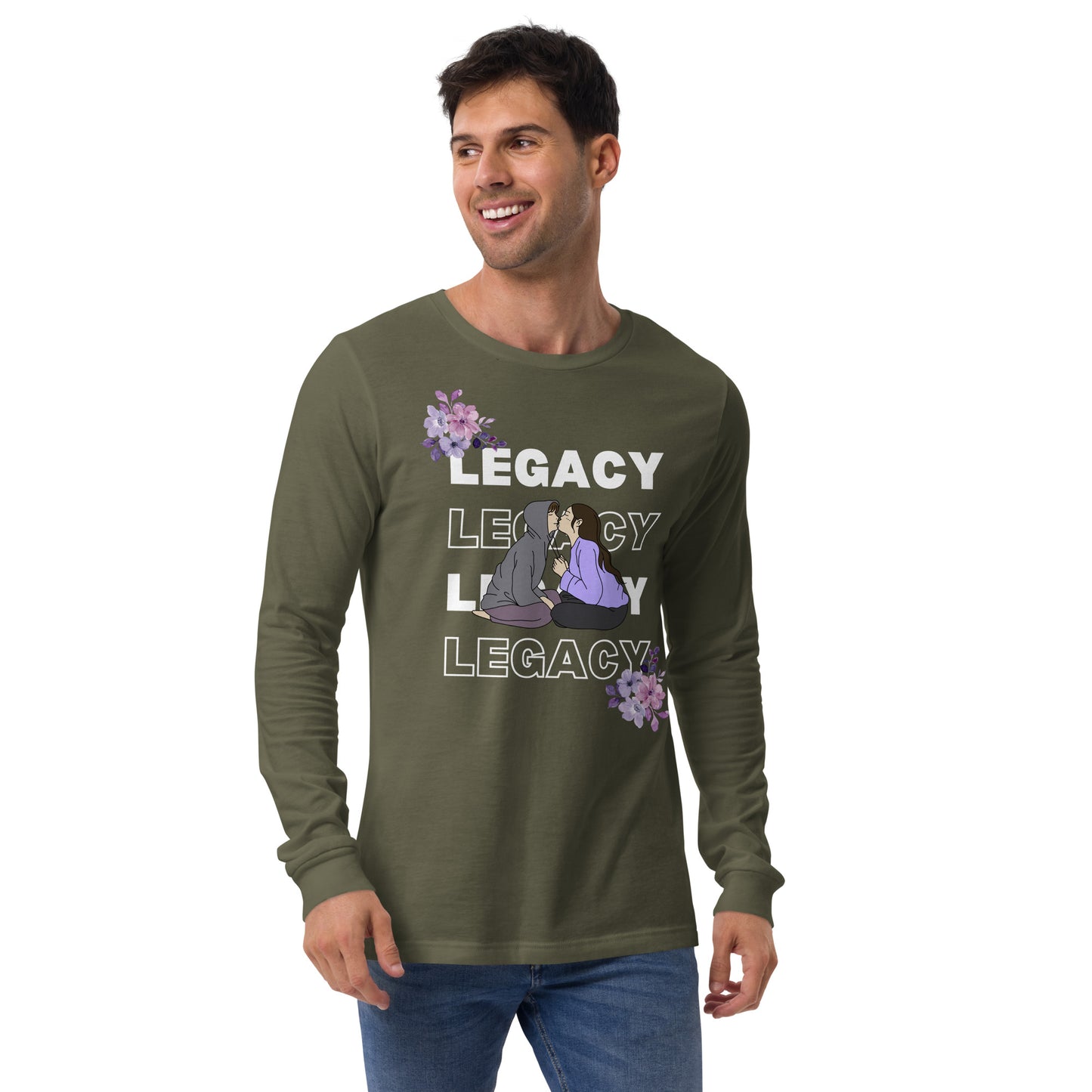 Heirloom Long Sleeve Shirt - Left Placement product image 7 in Black, size S, with front view and left placement.