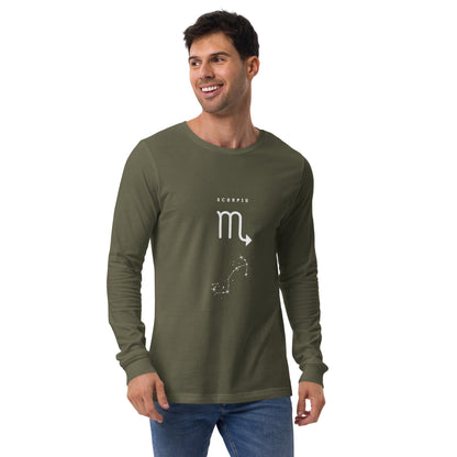 Sabletide Long Sleeve Shirt - Left Placement image 21: Maroon version, size M with front view of the Scorpio range.