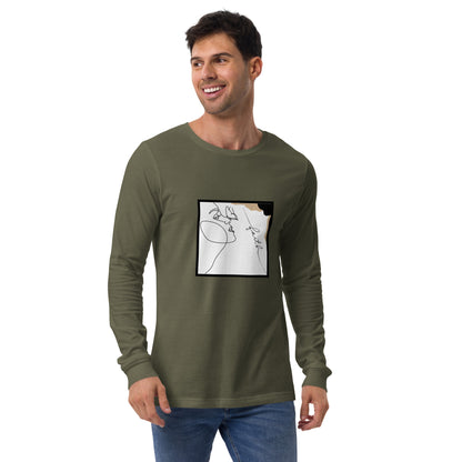 Faithline Long Sleeve Shirt - Left Placement product image 7 in Black, size S, with front view and left placement.