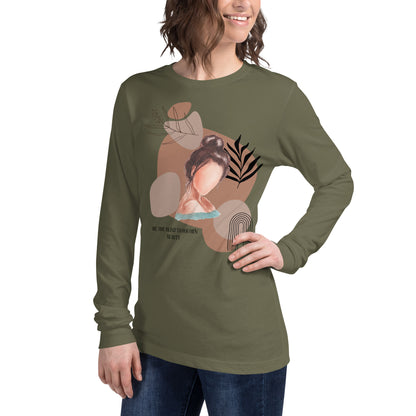Blind Signal Long Sleeve Shirt - Left Placement 38 image 7 in Maroon, size XS, showing front view, left-side angle for the We Are Blind design.