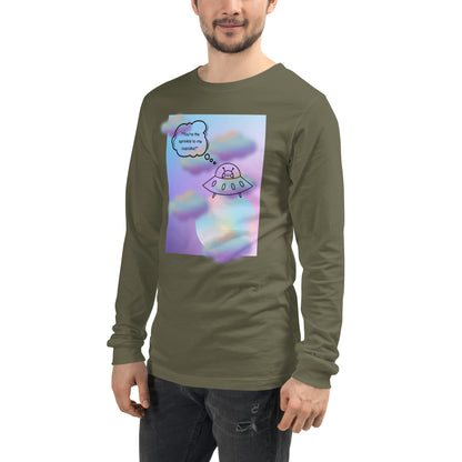 Sprinkle Theory Long Sleeve Shirt - Left Placement image 23: Red version, size M with front view, left-side angle of the You're the Sprinkle to My Cupcake range.