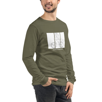 Ever After Long Sleeve Shirt - Left Placement image 24: Red version, size L with front view, right-side angle of the Happily Ever After range.