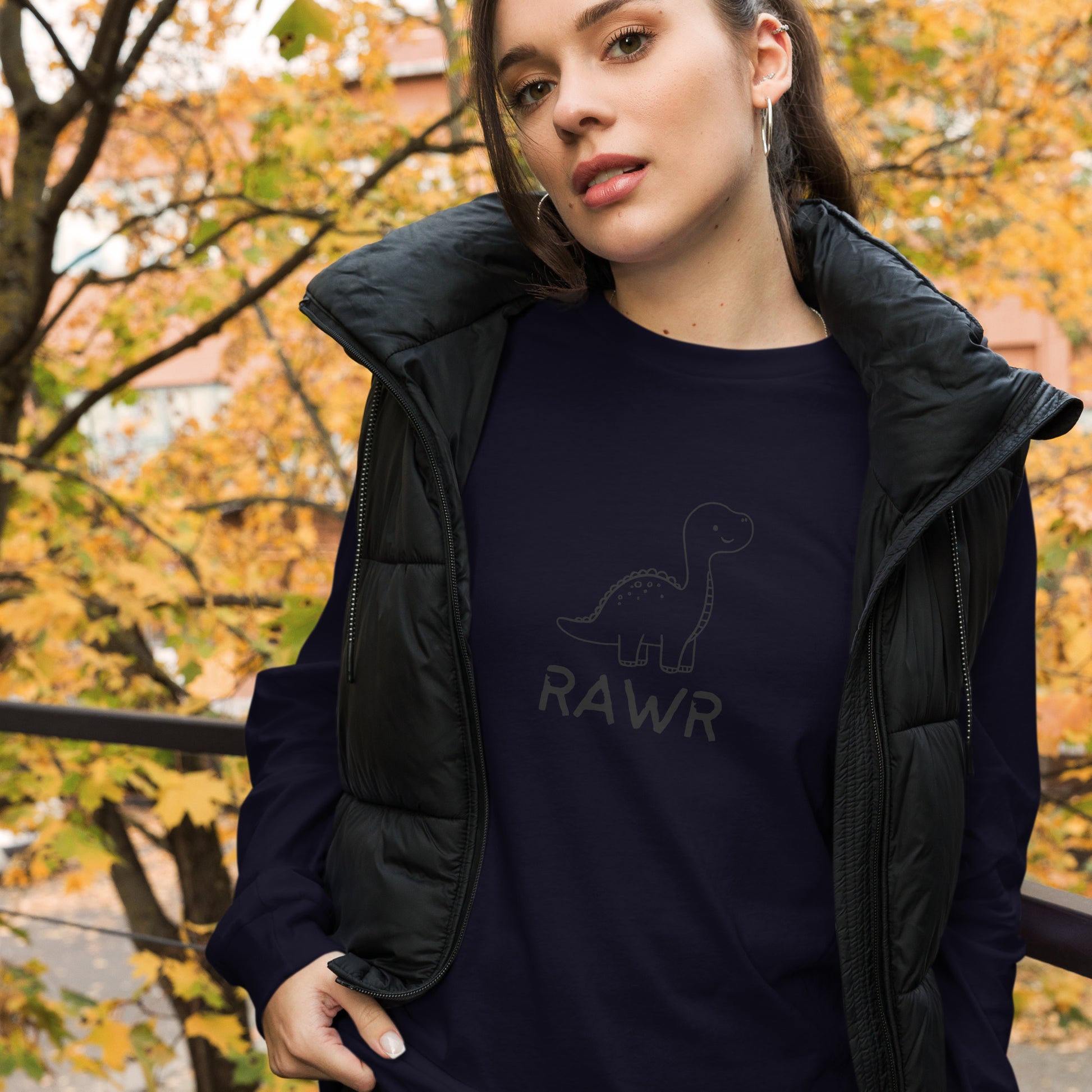 Wild Call Long Sleeve Shirt - Left Placement by R.A. Apparel, image 11, front view, Maroon, size XL, left placement.