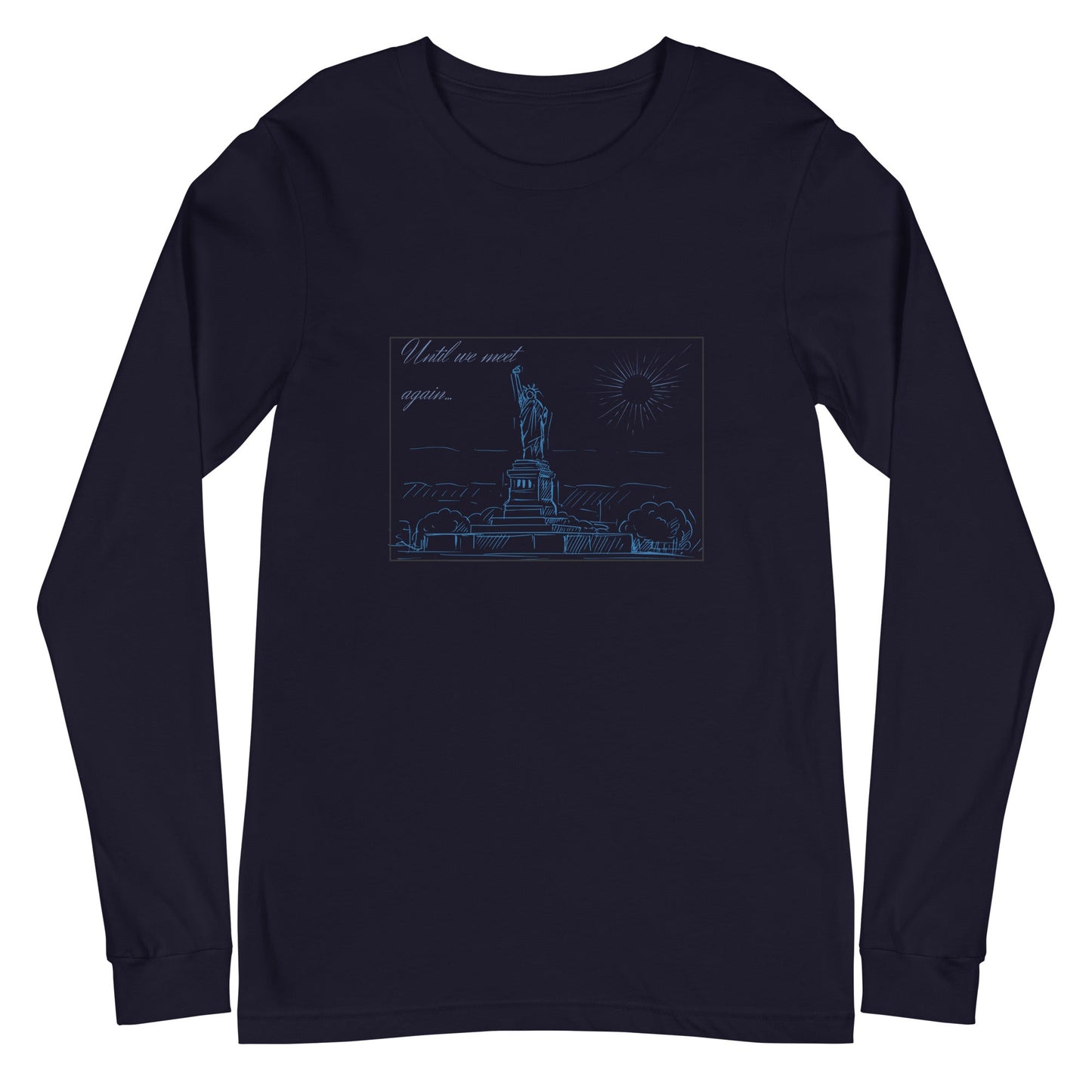Farewell Bloom Long Sleeve Shirt - Left Placement product image 3 in Black Heather, size M, with front view and left placement.