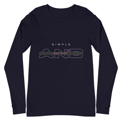 Sweet Minimal Long Sleeve Shirt - Left Placement by R.A. Apparel, image 4, front view, Black Heather, size L, left placement.