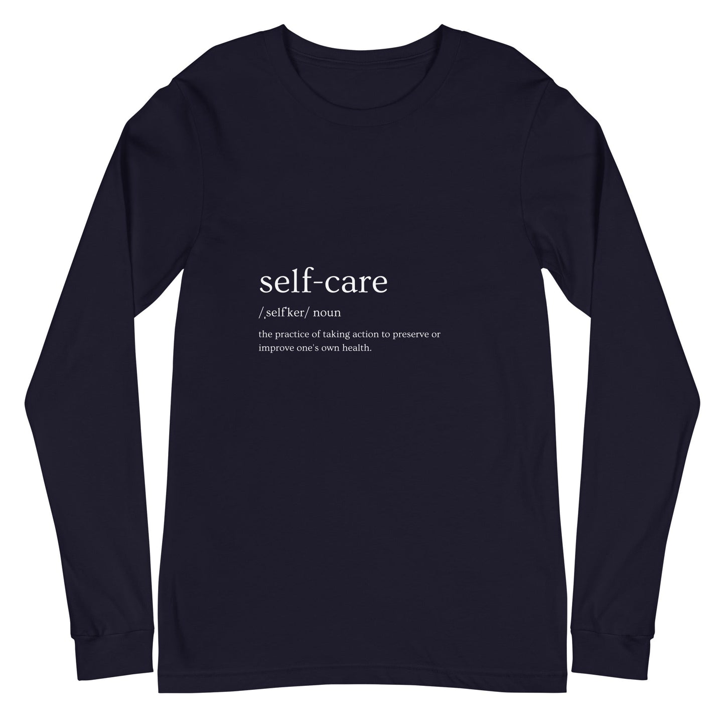 Self Ritual Long Sleeve Shirt - Left Placement product image 3 in Black Heather, size M, with front view and left placement.