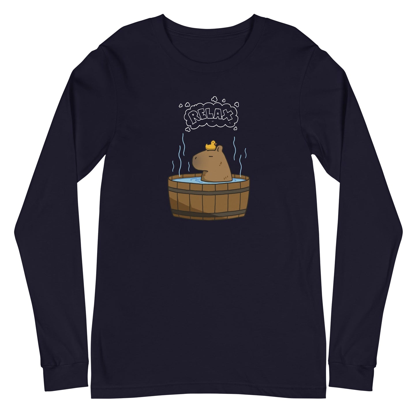 Slow Hour Long Sleeve Shirt - Left Placement by R.A. Apparel, image 3, front view, Black Heather, size M, left placement.