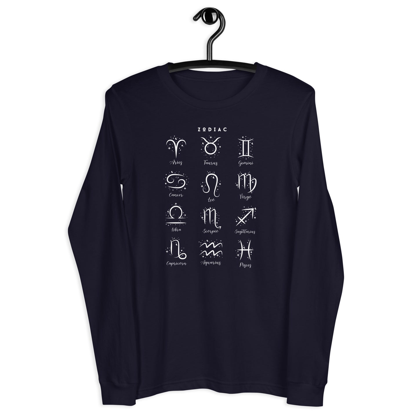 Astral Circle Long Sleeve Shirt - Left Placement product image 9 in Black, size M, with front view and left placement.