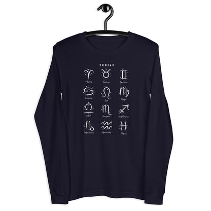 Astral Circle Long Sleeve Shirt - Left Placement product image 9 in Black, size M, with front view and left placement.