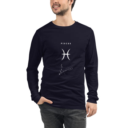 Tideborn Long Sleeve Shirt - Left Placement by R.A. Apparel, image 9, front view, Black, size M, left placement.